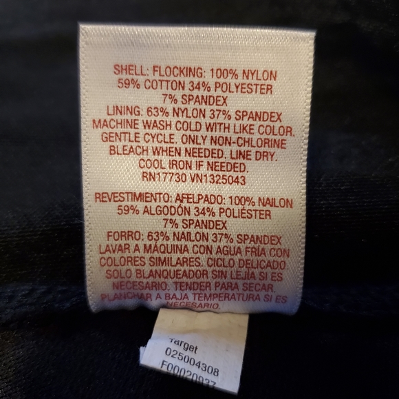 Merona Dressy black leggings with flocking size M - Picture 9 of 9